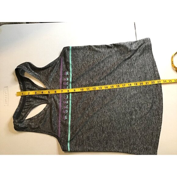 SKECHERS- WOMENS GREY FRONT GRAPHIC TANK TOP SIZE SMALL - Picture 4 of 5